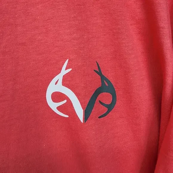 NWT Realtree Women’s XL Long Sleeve T-Shirt Dark Pink Deer Antlers Logo Hunting - Picture 5 of 7
